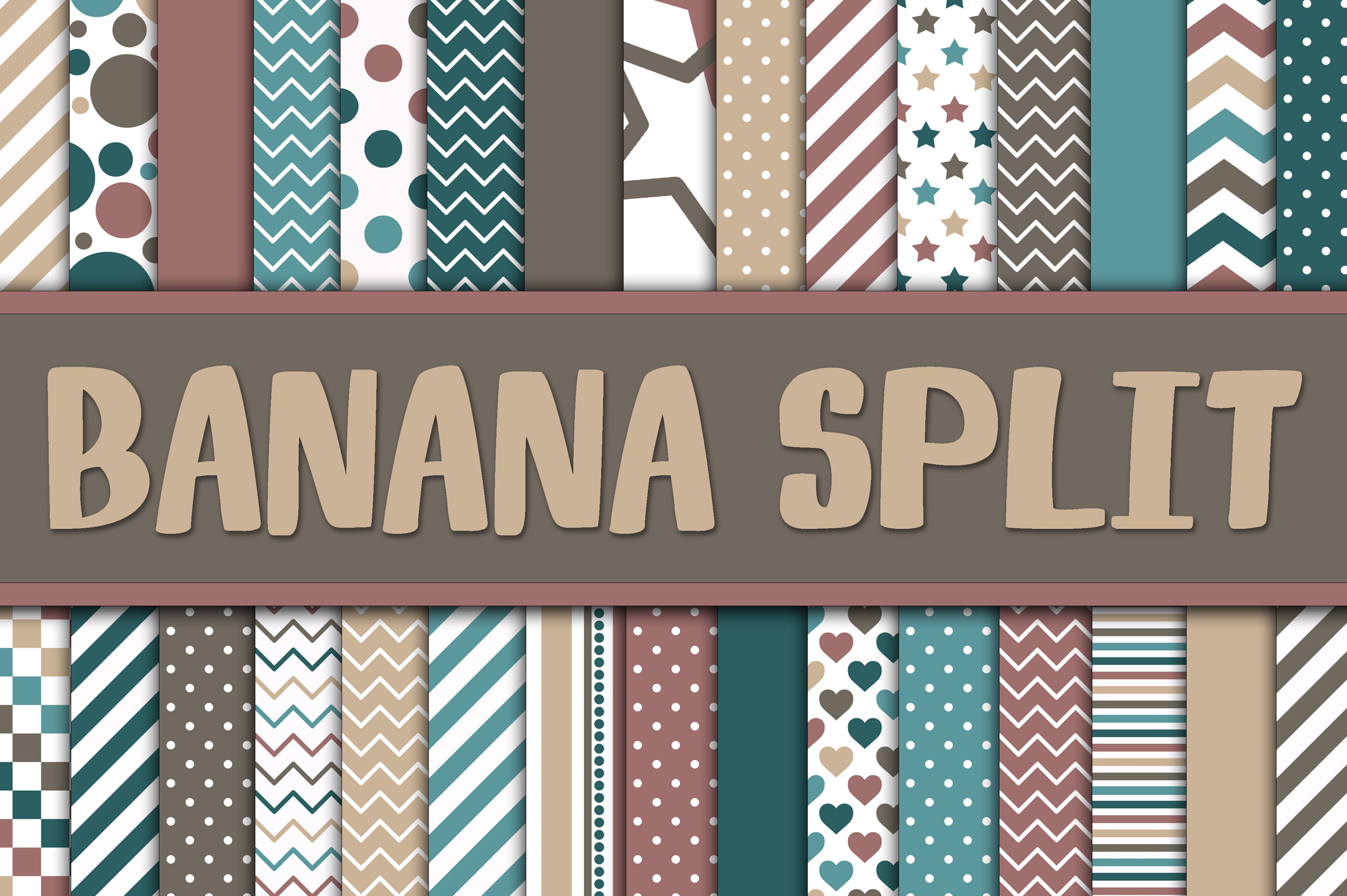 Banana Split Digital Paper