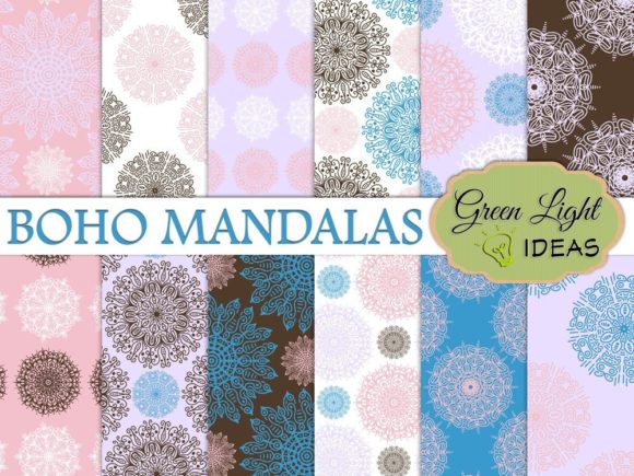 Boho Mandalas Digital Papers
