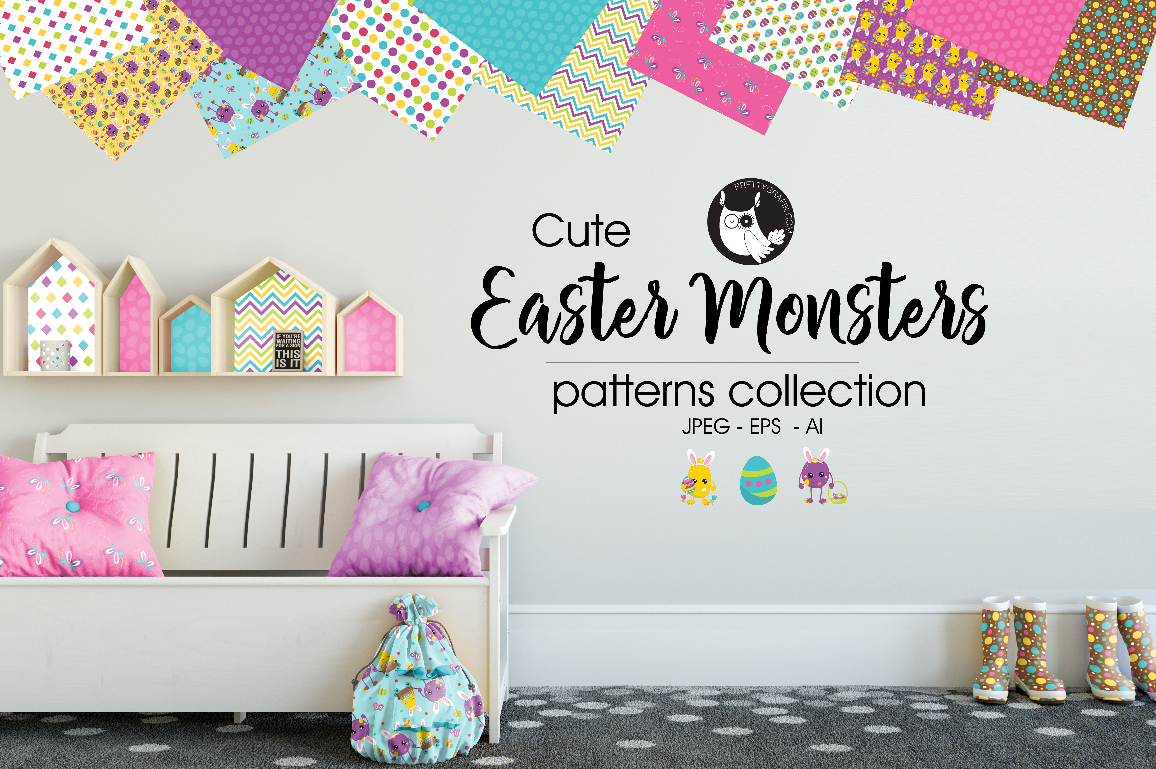 Easter Monsters: A Distinctive Pattern Resource for Seasonal Design Projects
