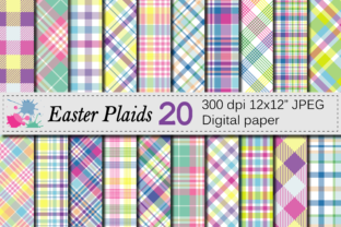 Easter Plaid Digital Paper