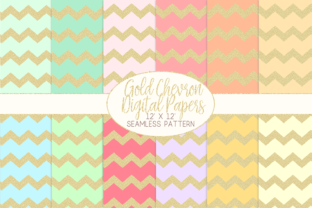 Gold Glitter Chevron Pattern Digital Papers: A Creative Designer’s Essential Resource