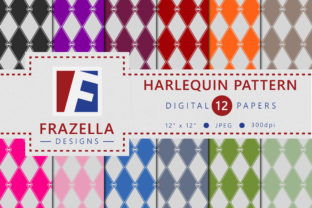 Harlequin Pattern Digital Paper Collection: Elevate Your Creative Projects with Timeless, Versatile Design