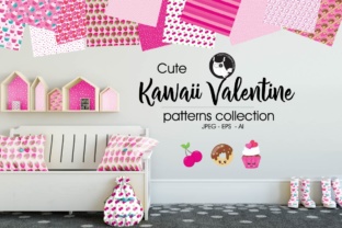Kawaii Valentine Pattern Backgrounds