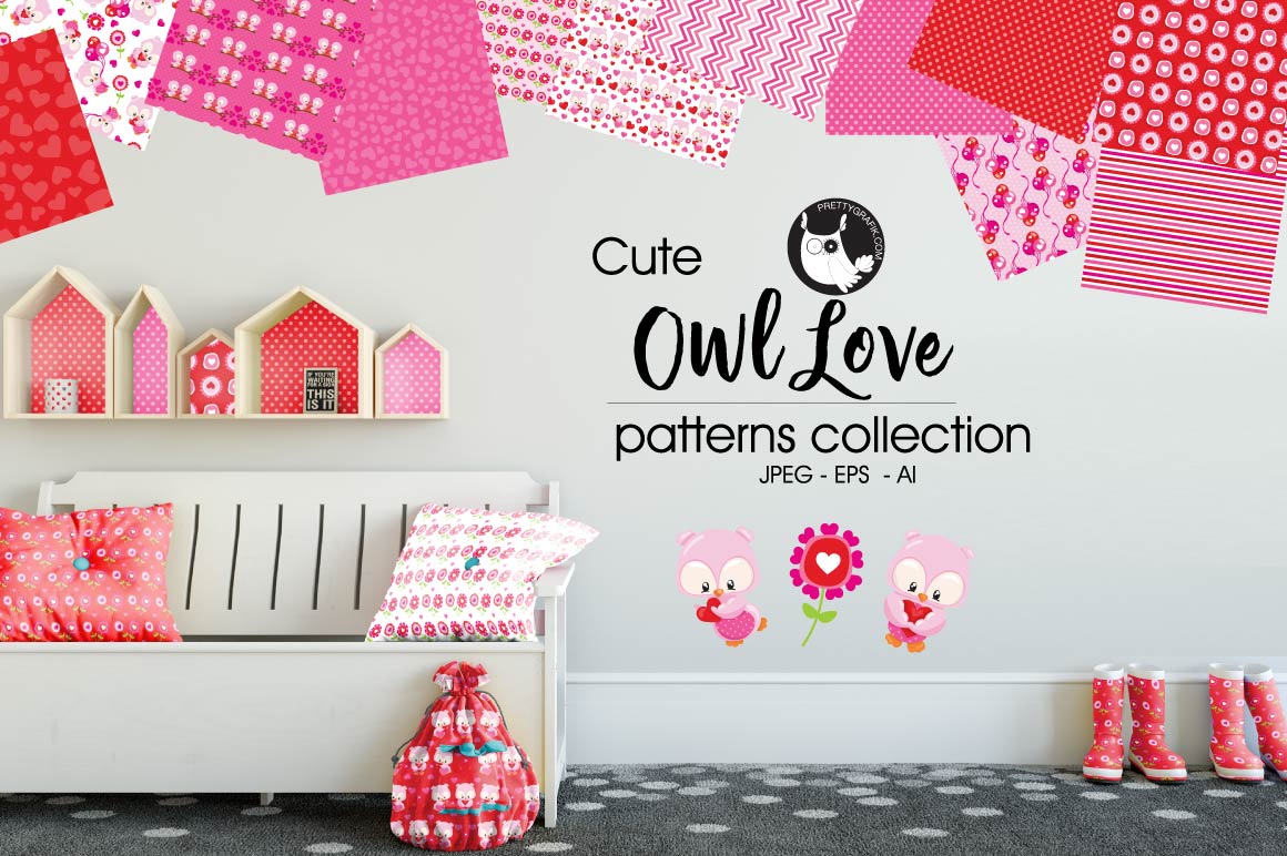 Owl Love: Super Cute & High-Quality Pattern Backgrounds