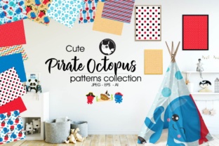 Pirate Octopus: Playful, Professional Pattern Backgrounds for Designers and Creators