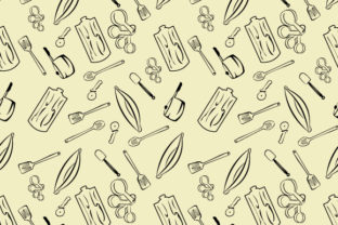 Seamless Background with Kitchen Tools