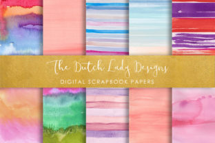 Striped Watercolor Pattern Scrapbook Papers: Versatile, High-Resolution Digital Textures for Creative Professionals and Educators