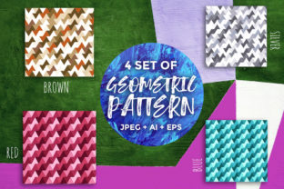 Unlock Creative Flexibility with the 4 Set of Geometric Zig-Zag Seamless Pattern